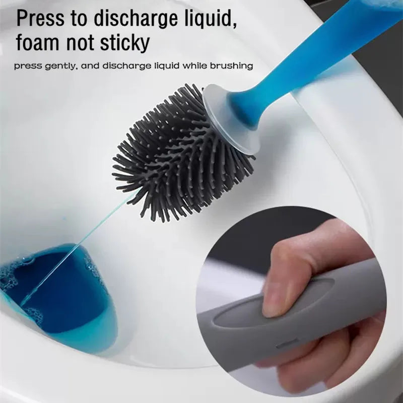 Refillable Detergent Toilet Brush Set