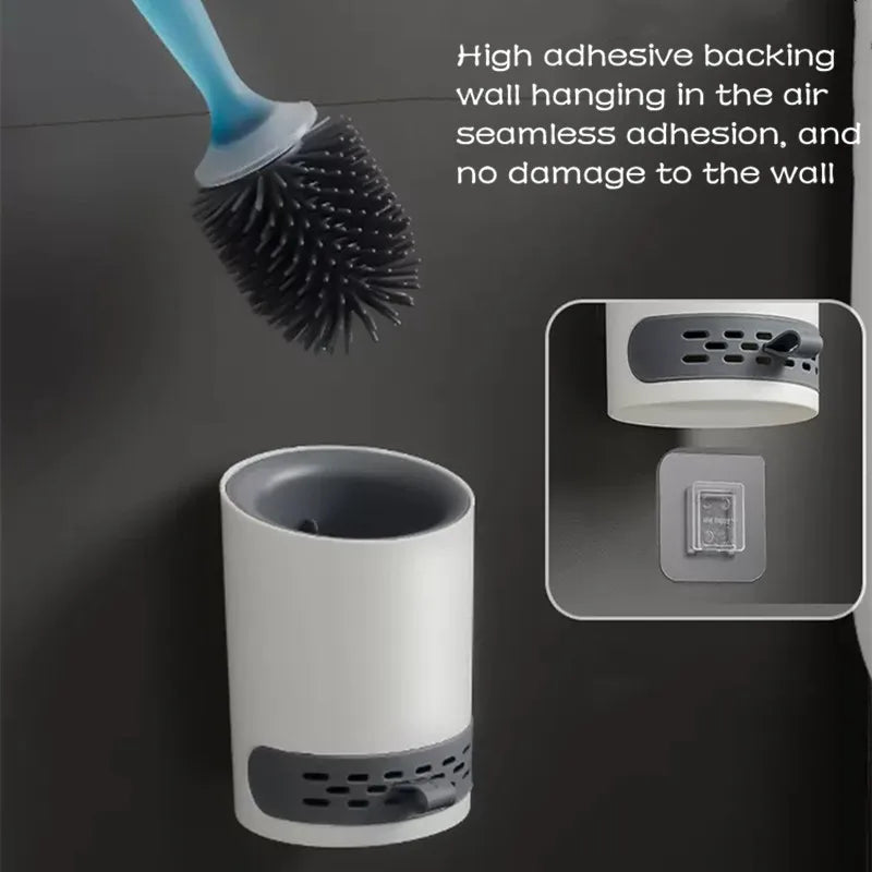 Refillable Detergent Toilet Brush Set