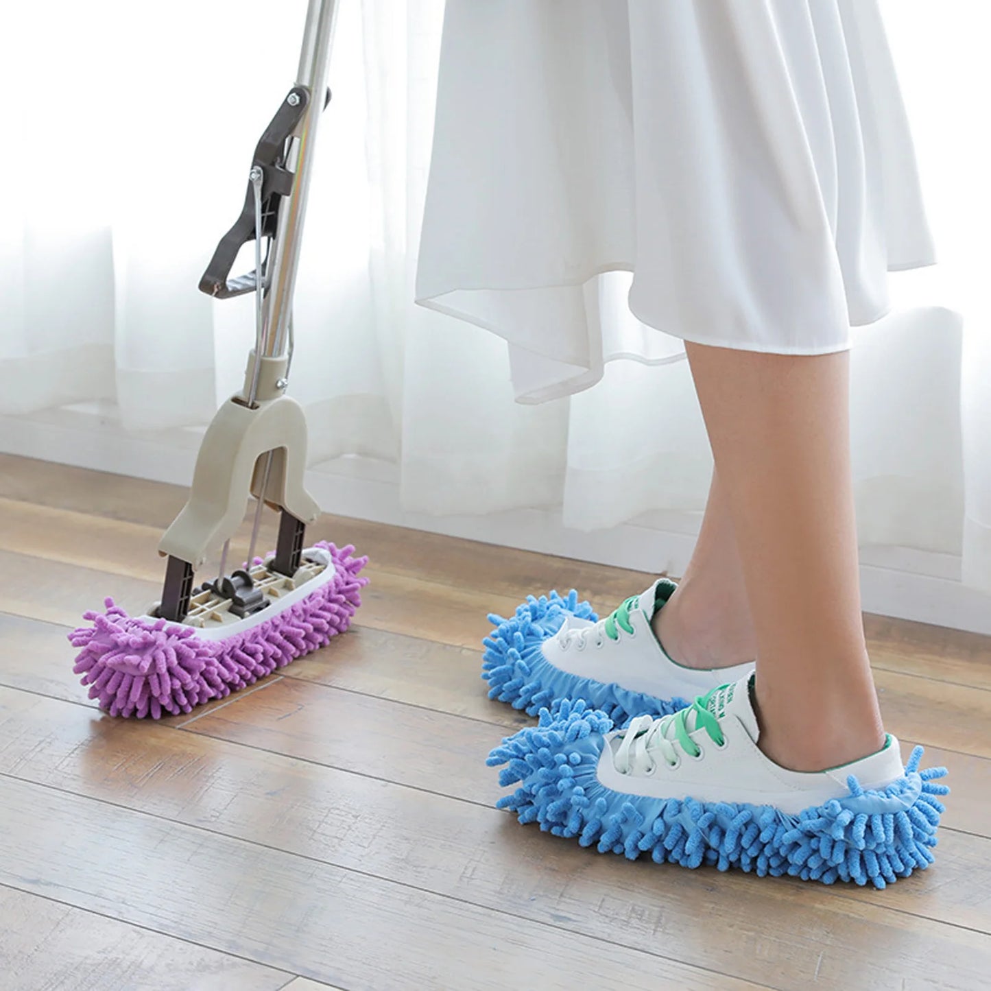 Washable Microfiber Mop Slippers